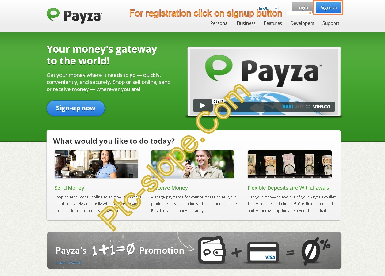 how to make money into my payza account